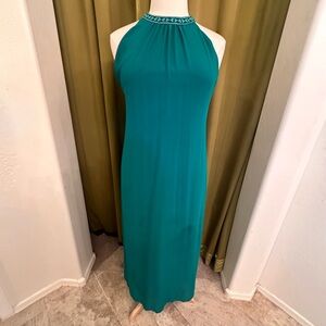 Maurices Teal Halter Maxi Dress